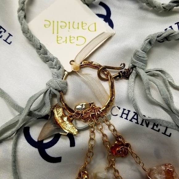 GARA DANIELLE Braided Suede Embellished Necklace - Picture 5 of 8